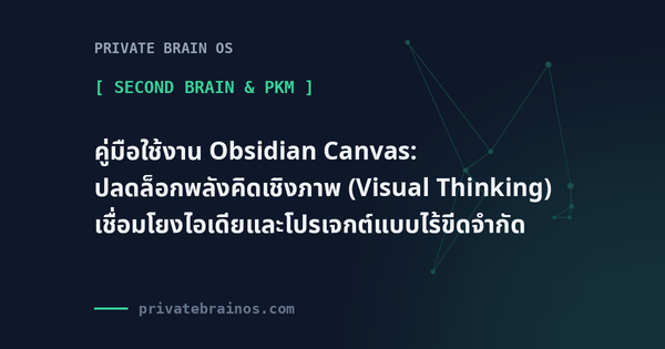 คู่มือใช้งาน Obsidian Canvas: ปลดล็อกพลังคิดเชิงภาพ (Visual Thinking) เชื่อมโยงไอเดียและโปรเจกต์แบบไร้ขีดจำกัด